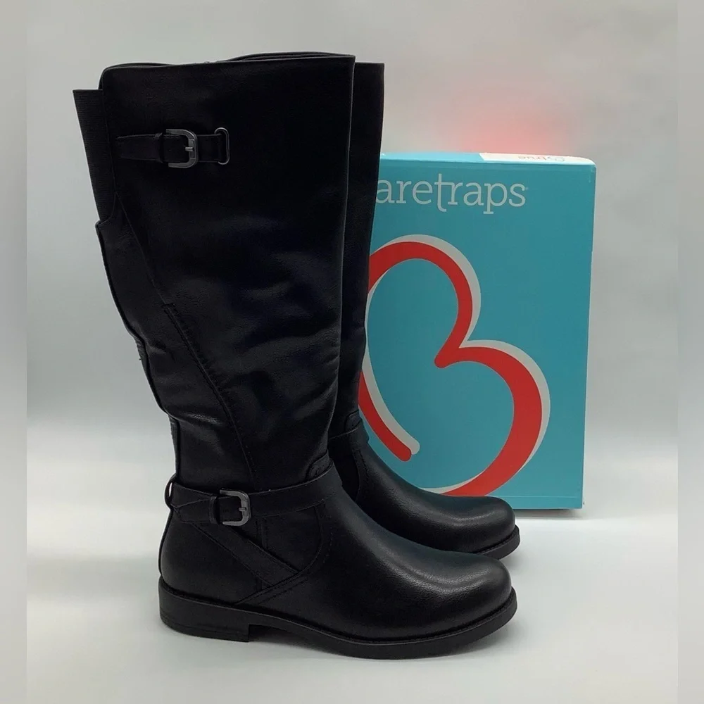 Baretraps Cassidy Black Knee High Boots | Vegan | Size 7 l New with Box